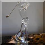 G06. Baccarat Crystal golfer. 